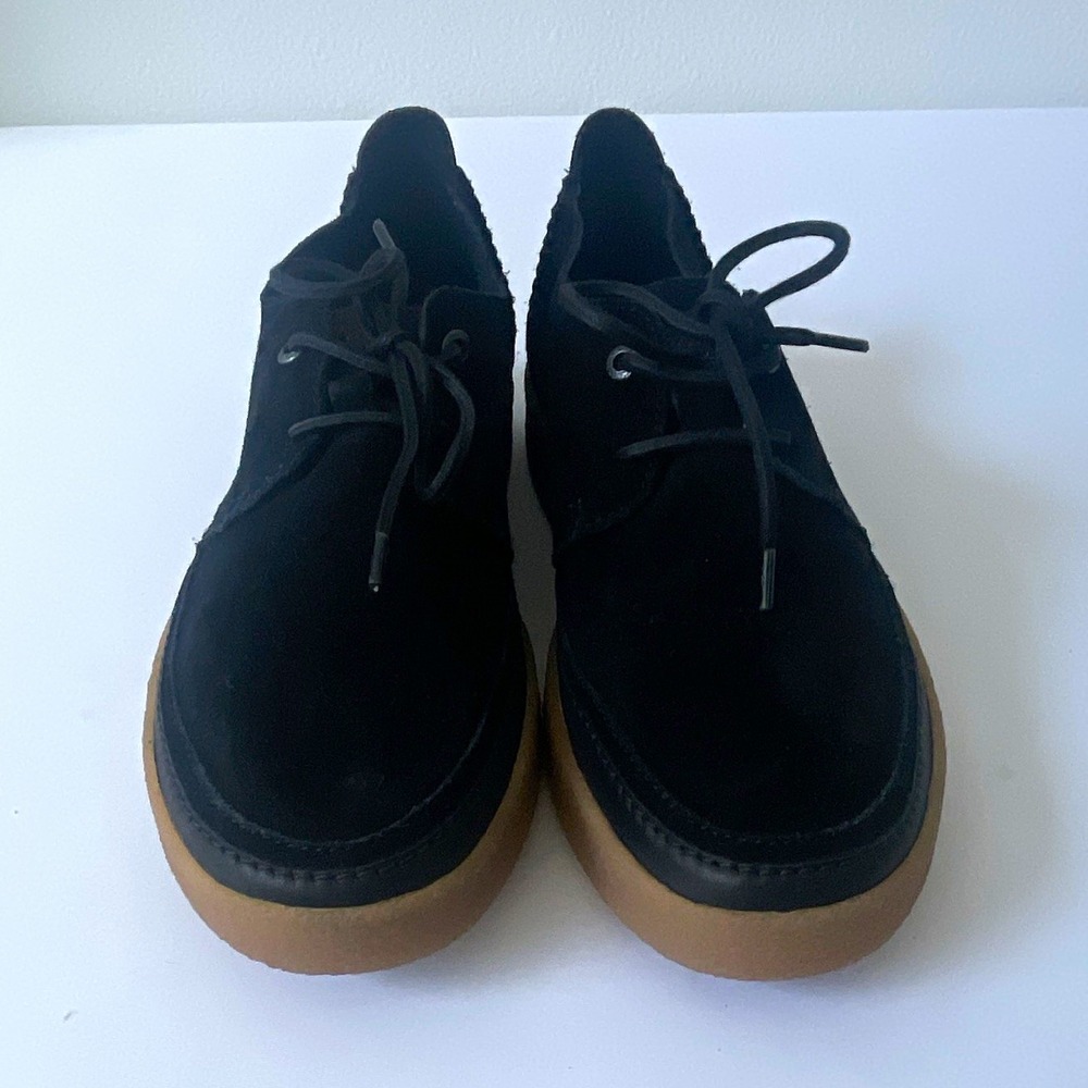 Clarks Collection Men's Black Faux Suede Lace-Up Oxford Shoes US 12 EU 46